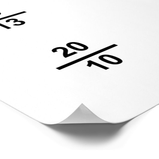 POSTER GRAPHIQUE DE TEST DE VISION TRADITIONNEL (Coin)