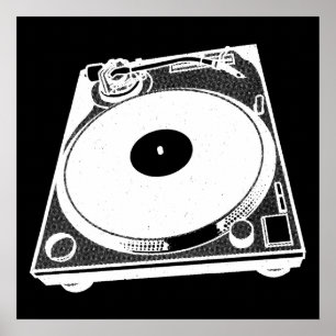 Poster Graphique de Tourne-disque