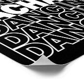 Poster Graphique De Typographie De Bachata Pour Salsa Lat (Coin)