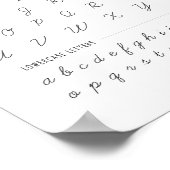 Poster Graphique d'écriture cursive (Coin)