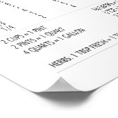 Poster Graphique des conversions de cuisine (Coin)