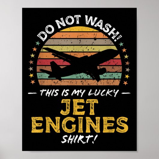 Poster Graphique des devis d'avion amusant des moteurs à  (Devant)