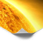 Poster Graphique des dimensions des planètes et du soleil (Coin)