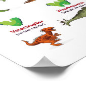 Poster Graphique des dinosaures (Coin)
