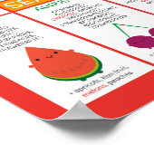 Poster Graphique des fruits saisonniers du Royaume-Uni (Coin)