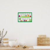 Poster Graphique des légumes saisonniers du Royaume-Uni (Cuisine)