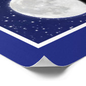 Poster Graphique des phases de la Lune avec des étoiles (Coin)