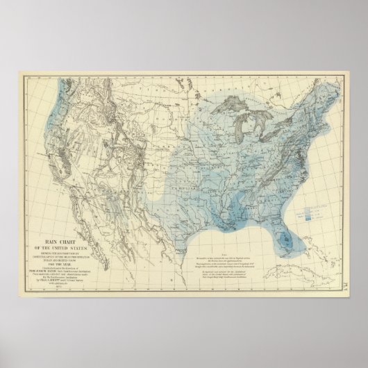 Poster Graphique des pluies américaines (Devant)
