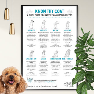 Poster Graphique des types de pelage de chien - Décoratio