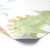 Poster Graphique d'étape du 2e anniversaire de dinosaure (Coin)
