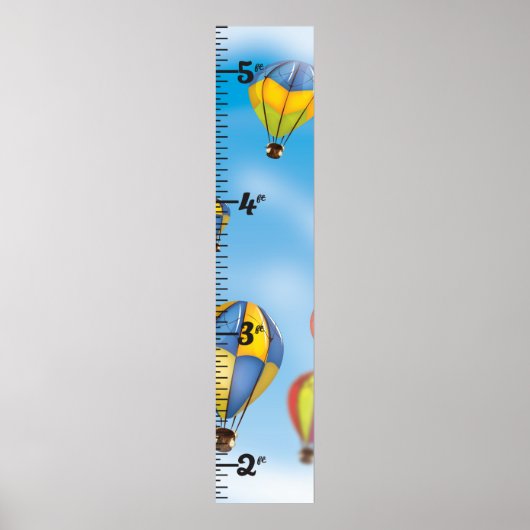 Poster Graphique d'évolution clair de montgolfière (Devant)