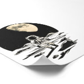 Poster Graphique d'exploration lunaire d'astronaute vinta (Coin)