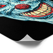 Poster Graphique d'horreur Déplaisant Clown visage Hallow (Coin)