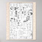 Poster Graphique d'instruments optiques anciens (Devant)