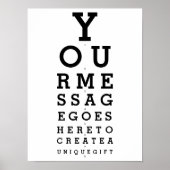 Poster Graphique d'optométrie Créez votre propre message (Devant)