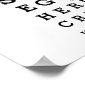 Poster Graphique d'optométriste Créez votre propre messag (Coin)