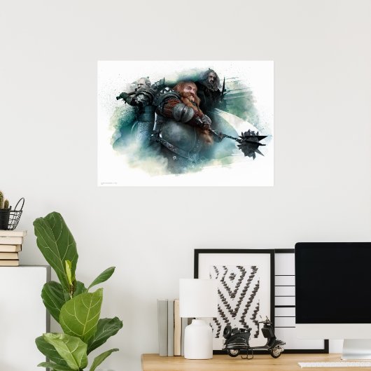 Poster Graphique Dori, Bombur & Oin (Bureau à domicile)