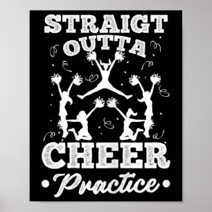 Poster Graphique drôle de cheerleading pour femme fille d