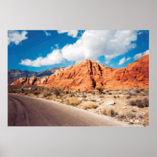 Poster graphique du canyon Red Rock Nevada