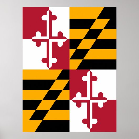 Poster Graphique du drapeau de l'État du Maryland (Devant)