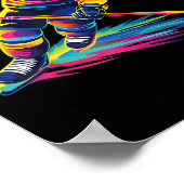 Poster Graphique du joueur de hockey (Coin)