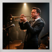 Poster Graphique du lecteur de trompette en direct (Devant)