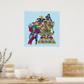 Poster Graphique du logo Captain Planet & Planeteers Grou (Cuisine)
