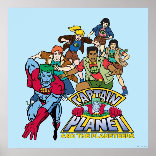 Poster Graphique du logo Captain Planet & Planeteers Grou (Devant)