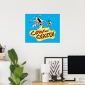 Poster Graphique du logo de la vache et du poulet (Bureau à domicile)