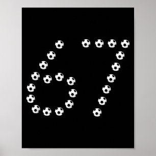 Poster Graphique du numéro de football 67 _ Maillot de sp