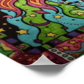 Poster Graphique du Soleil céleste et de la Lune (Coin)