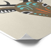 Poster graphique du Totem moderne de la faune de D (Coin)