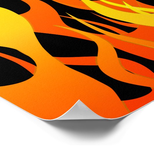 Poster Graphique Flames Hot Racing (Coin)