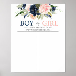 Poster Graphique garçon ou fille, Guess the Gender