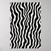 Poster graphique Géant Wavy Zebra (Devant)