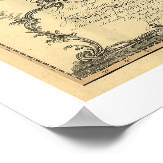 Poster Graphique général des Antilles par Speer 1796 (Coin)