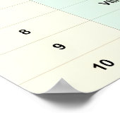 Poster (Graphique I à XX) Numéros 1 à 20 (Coin)