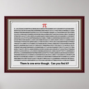 Poster Graphique Jour Pi pour le plaisir