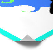 Poster graphique Lady Volleyball (Coin)