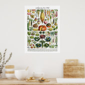 Poster Graphique Légumes Vintages français cultivés local (Cuisine)