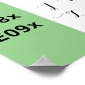 Poster Graphique Ligatures de police de script Primadona (Coin)