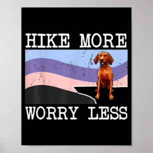 Poster Graphique limier redbone hikez plus inquiétez moin