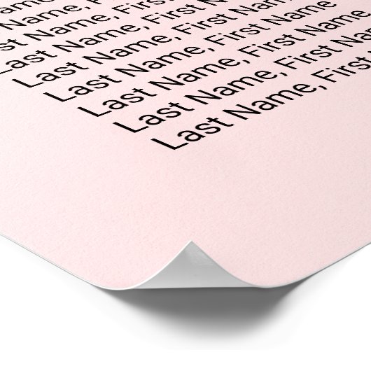 Poster Graphique Mariage de calligraphie rose vif (Coin)