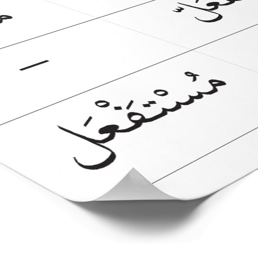 Poster Graphique Mesures arabes (Coin)