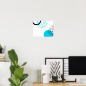 Poster Graphique moderne, simple, tendance, en cercle urb (Bureau à domicile)