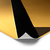Poster Graphique Noir Or Luxueux (Coin)