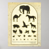 Poster Graphique Oeil animal ~ Citation Leonardo da Vinci (Devant)