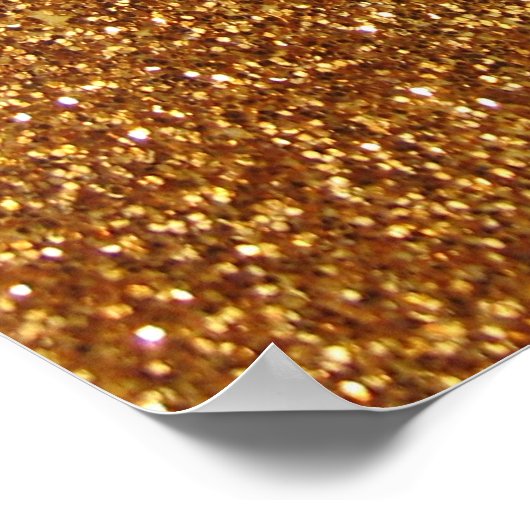 Poster Graphique parties scintillant Faux Gold (Coin)