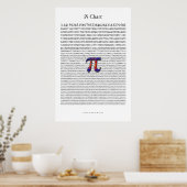 Poster Graphique Pi (Cuisine)