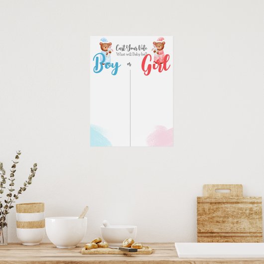 Poster Graphique pour garçon ou fille avec planche en mou (Cuisine)